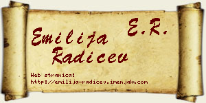 Emilija Radičev vizit kartica